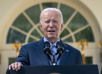 O presidente dos Estados Unidos, Joe Biden no Rose Garden da Casa Branca, em Washington (DC) - Foto: Evan Vucci/Associated Press/Estadão Conteúdo