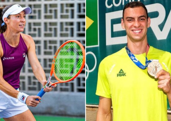 Luisa Stefani e Fernando Scheffer serão os porta-bandeiras do Time Brasil na abertura dos Jogos Pan-Americano de Santiago 2023 - Foto: Reprodução/ Instagram @f_scheffer @luisastefani