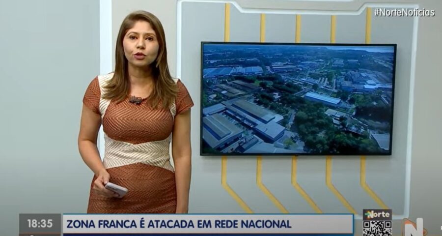 O Norte Notícias é apresentado por Mariana Rocha – Foto: Reprodução/TV Norte Amazonas