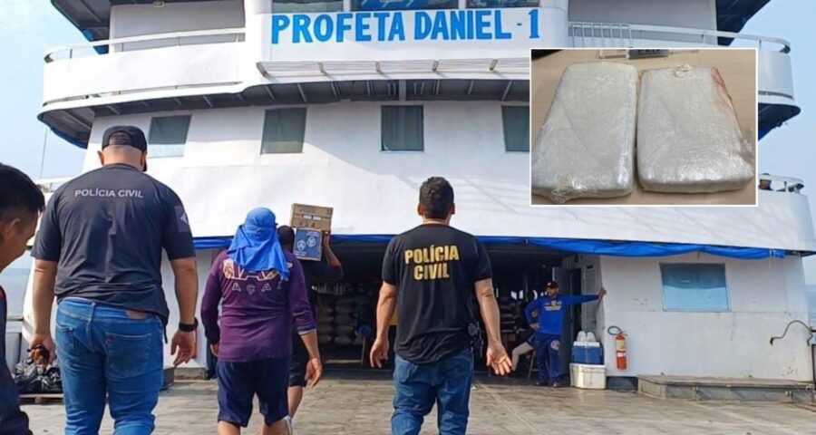 Dois quilos de maconha tipo skunk foram apreendidas durante fiscalização da polícia - Foto: : Divulgação/PC-AM