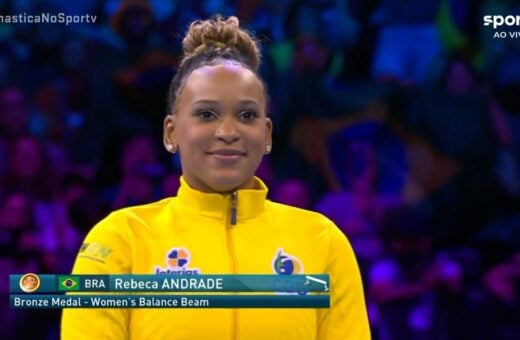 A ginasta brasileira já conquistou quatro medalhas nesta edição - Foto: Reprodução/ Twitter X @sportv