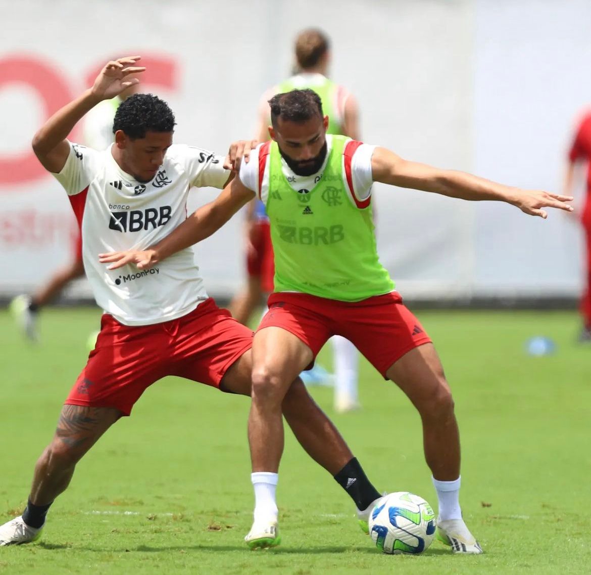 Tite tem treinado a intensidade da equipe do Flamengo - Foto: Reprodução/Gilvan de Souza / CRF