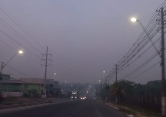 Fumaça encobre prédios em Manaus - Foto: Ana Kelly Franco/Portal Norte