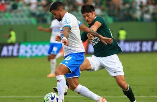 Partida entre Goiás e Bahia, válida pelo campeonato brasileiro série A, na Cidade de Aparecida de Goiânia, estado de Goiás, neste sábado (7) - Foto: Carlos Costa/Futura Press/Futura Press/Estadão Conteúdo