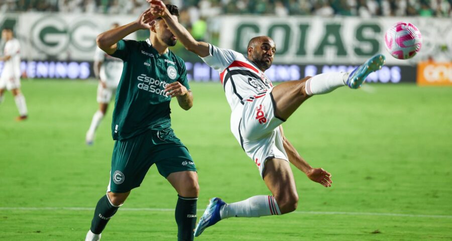 Goiás vence o São Paulo (SP), em partida valida pela 27ª rodada do Campeonato Brasileiro da Série A de 2023, nesta quarta-feira (18) - Foto: Lidiana Matos/Agência F8/Agência Estado