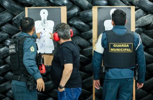 Guarda Municipal em treinamento de uso de armamento letal Foto - Antonio Pereira/Semcom