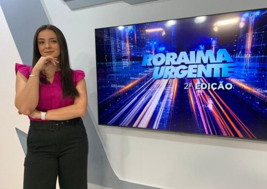 O jornal Roraima Urgente 2ª Edição é apresentado por Jussara Beserra – Foto: Reprodução/Band Roraima