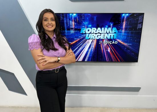 O jornal Roraima Urgente 2ª Edição é apresentado por Jussara Beserra – Foto: Reprodução/Band Roraima