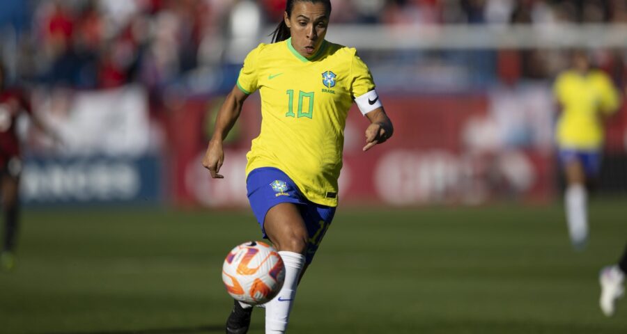 A jogadora Marta - Foto: Reprodução/Leandro Lopes/CBF