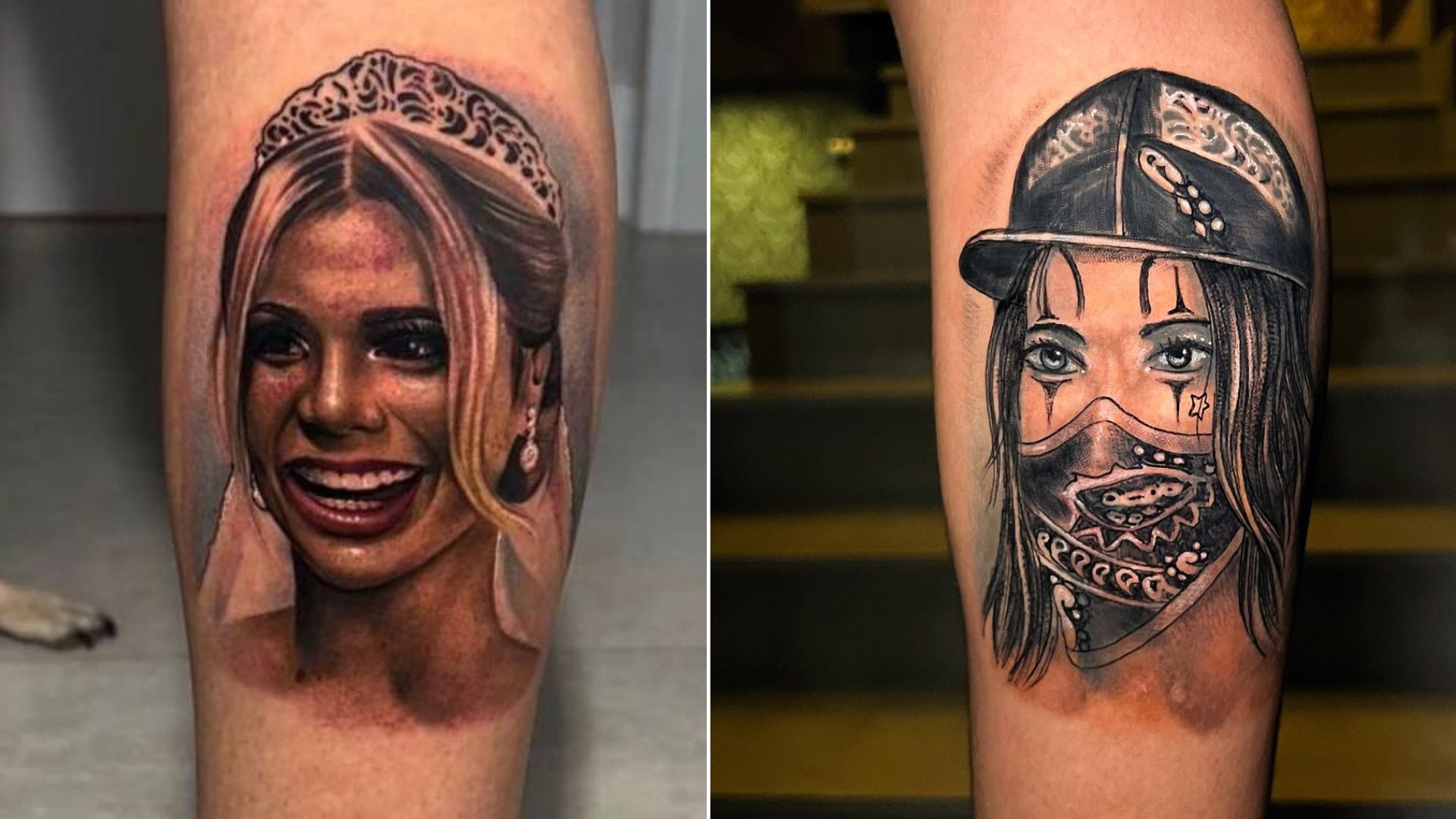 Mc Guimê cobre tatuagem que tinha com o rosto da ex-mulher, Lexa