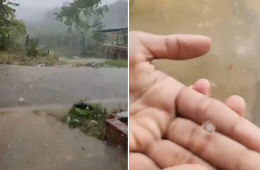 Moradores do Amazonas registram chuva de granizo no interior