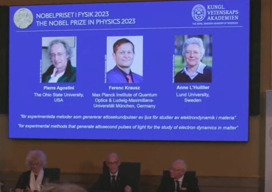 Nobel de Física premia trio que decifrou movimentos dos elétrons em segundos