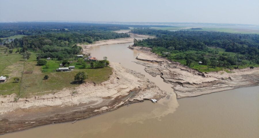 Situação de emergência : Todos os municípios do Amazonas já estão sendo afetados pela seca - Foto: Reprodução/Facebook@ prefeituradeirandub