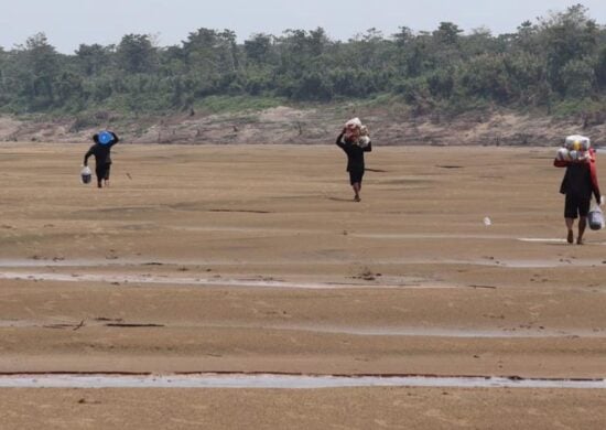 Seca do Rio Amazonas deixa moradores sem água e alimentos em Itacoatiara - Foto: Reprodução/Facebook@prefdeitacoatiara