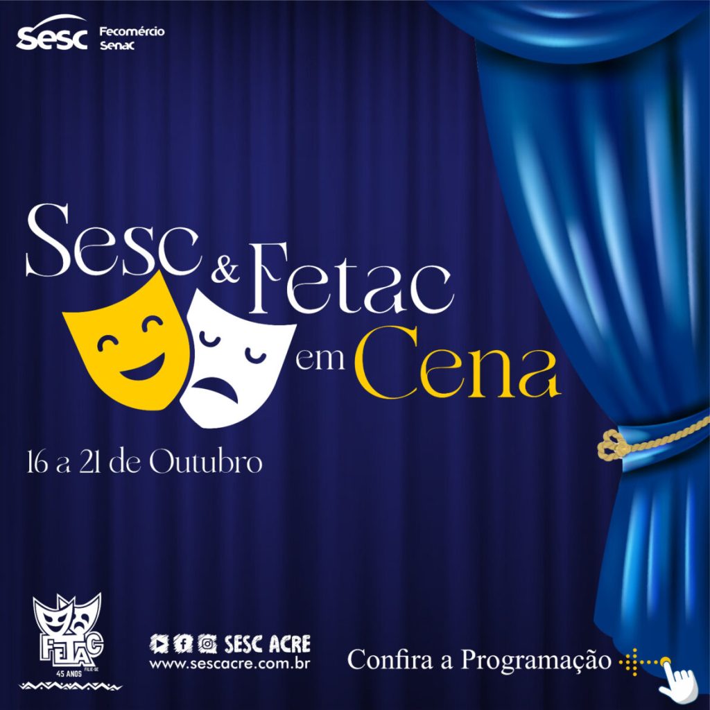 Sesc e Fetac promovem semana de peças teatrais gratuitas em Rio Branco
