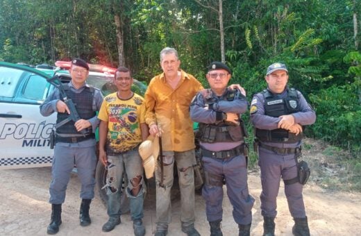 Resgate foi realizado por equipes da Polícia Militar e Corpo de Bombeiros