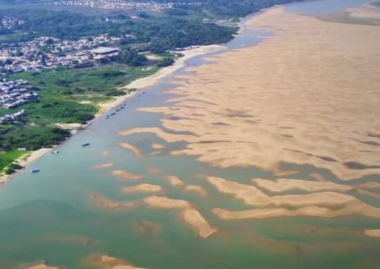 Seca afeta Rio Tapajós e altera paisagem de Alter do Chão no Pará