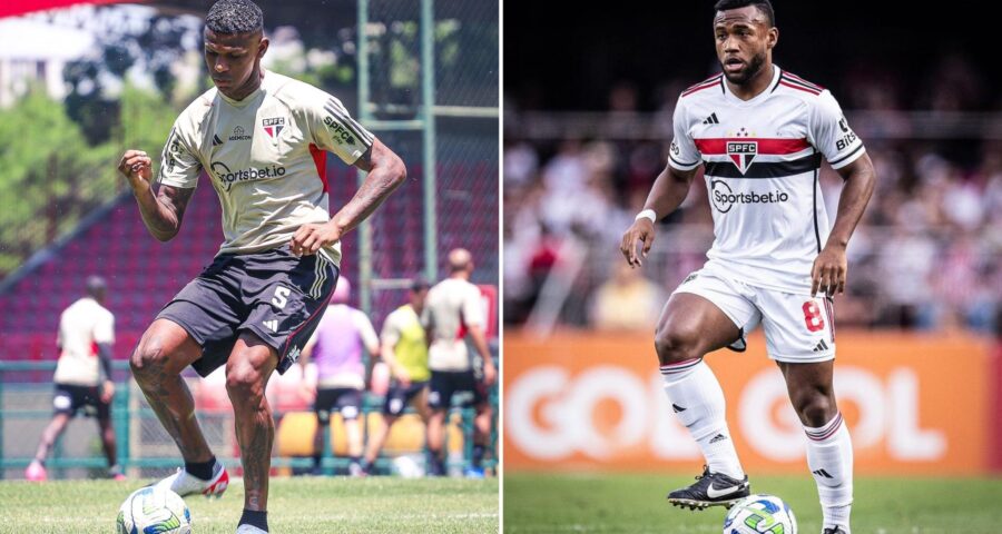 Luan e Arboleda podem ser surpresa no próximo jogo do São Paulo - Foto: Reprodução/ Instagram @luan08/ X @SaoPauloFC