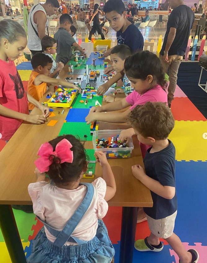 Atividade promove o lado lúdico da crianças - Foto: Ascom/Pátio Roraima Shopping