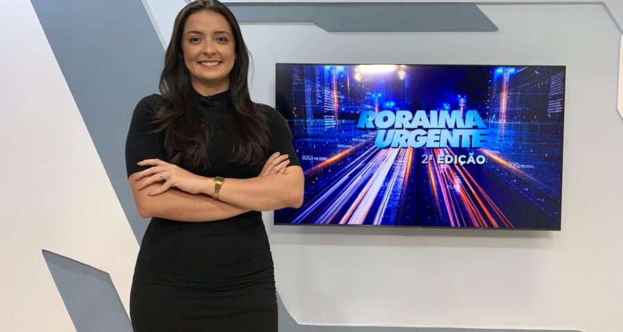 O jornal Roraima Urgente 2ª Edição é apresentado por Jussara Beserra – Foto: Reprodução/Band Roraima