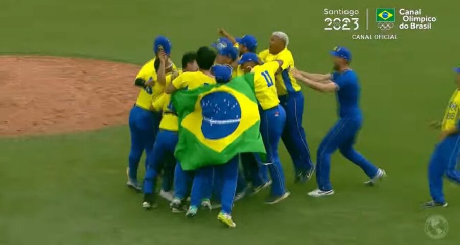 Seleção brasileira de beisebol vence quartas no Pan-Americano 2023