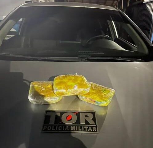 Três homens são presos com 3 kg de cocaína no interior de Roraima