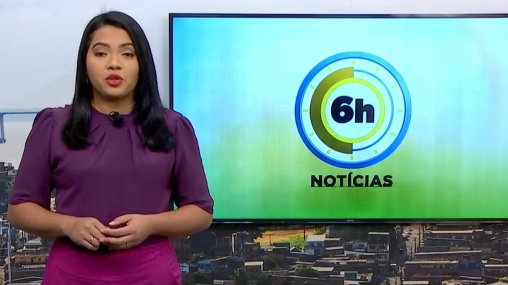 Jornal 6h Notícias foi apresentado por Luana Lima – Foto: Reprodução/TV Norte Amazonas