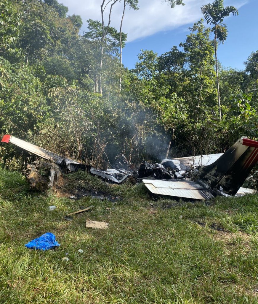 Aeronave foi destruída - Foto: Forças Armadas