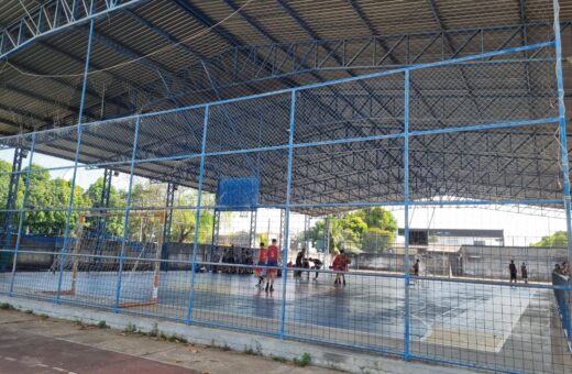 Um dos jogos do Campeonato Estadual de Basquete Sub-23 sediado na Escola Estadual General Penha Brasil - Foto: Arquivo pessoal