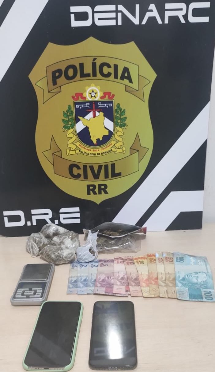 Polícia Civil prende 3 pessoas e apreende 4 kg de drogas em Boa Vista