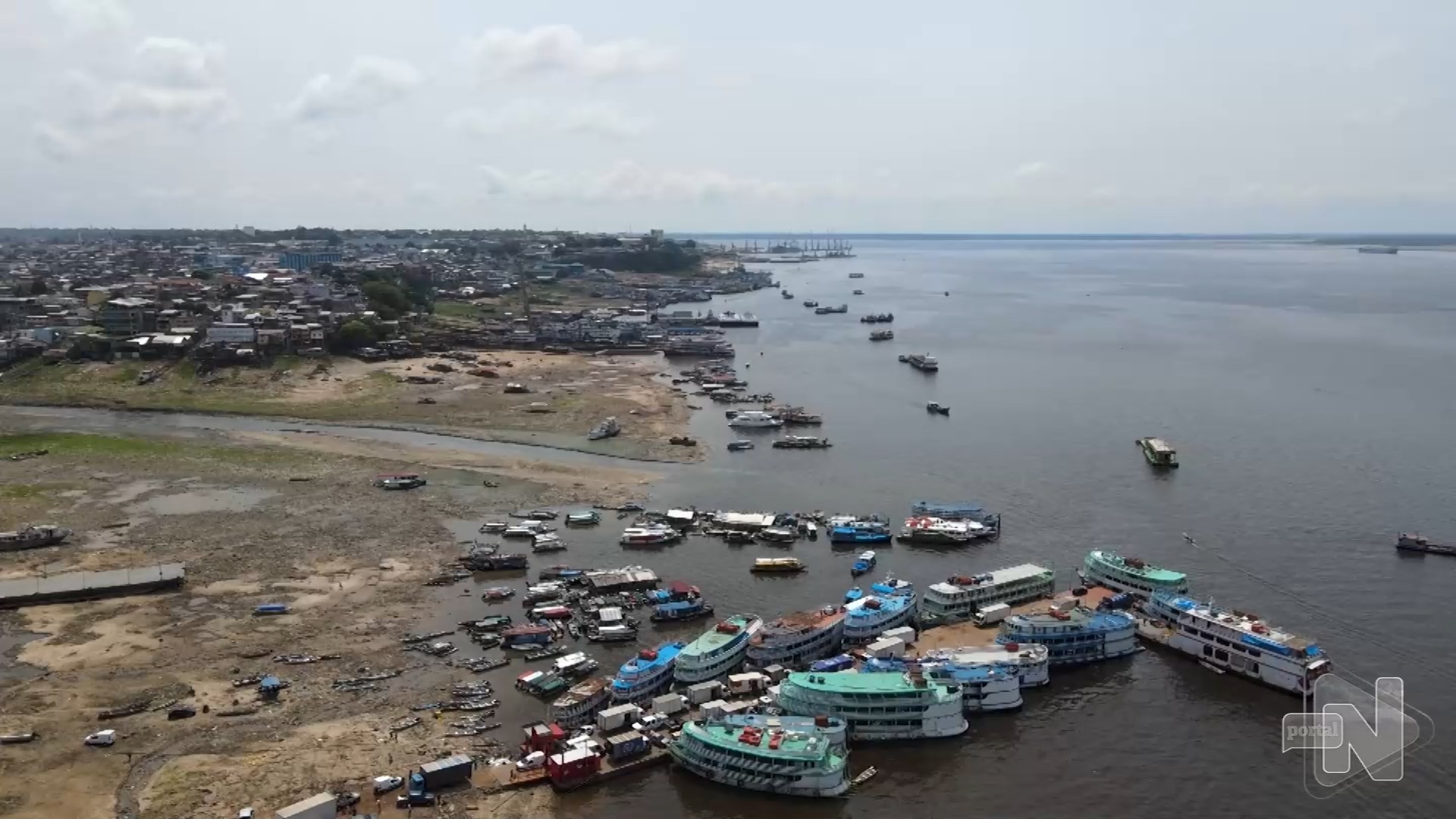 Estiagem afeta os tradicionais passeios de barcos no Amazonas – Foto: Reprodução/TV Norte Amazonas