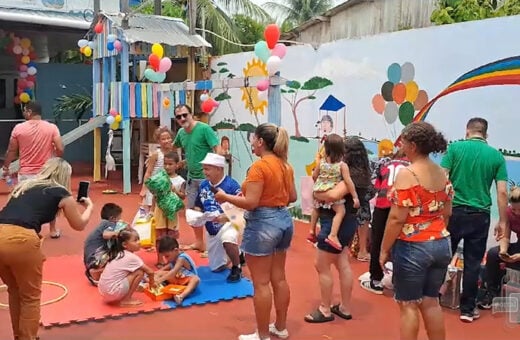 Grupo Bringel doa brinquedos e cestas de alimentos para a Casa Esperança no AM – Foto: Reprodução/TV Norte Amazonas