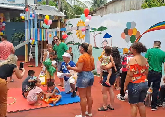 Grupo Bringel doa brinquedos e cestas de alimentos para a Casa Esperança no AM – Foto: Reprodução/TV Norte Amazonas