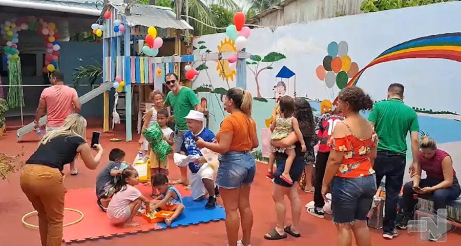 Grupo Bringel doa brinquedos e cestas de alimentos para a Casa Esperança no AM – Foto: Reprodução/TV Norte Amazonas