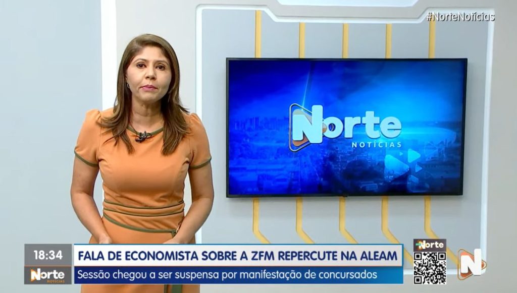 O Norte Notícias é apresentado por Mariana Rocha – Foto: Reprodução/TV Norte Amazonas
