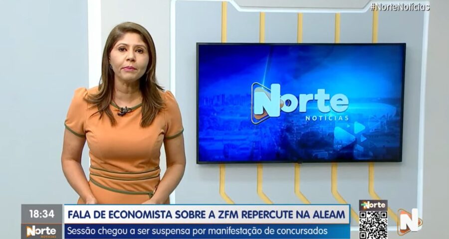 O Norte Notícias é apresentado por Mariana Rocha – Foto: Reprodução/TV Norte Amazonas