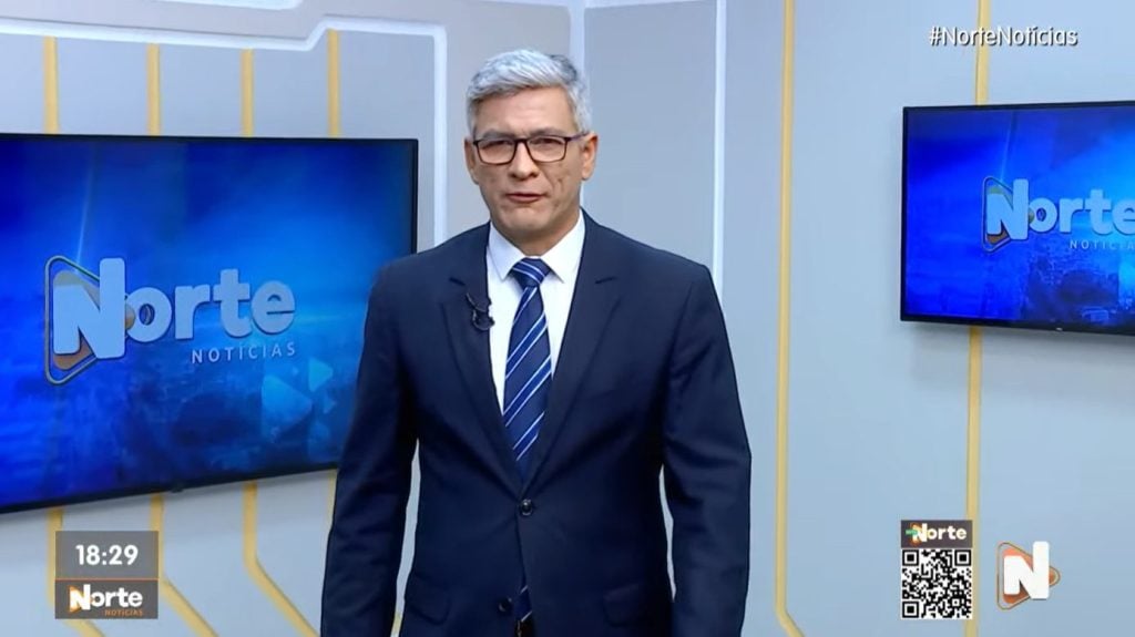 O Norte Notícias é apresentado por Valter Frota – Foto: Reprodução/TV Norte Amazonas