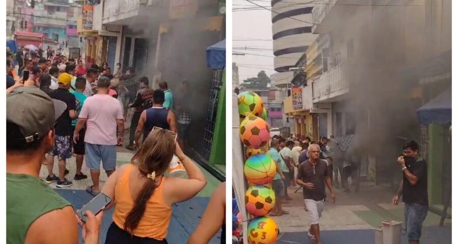 Não há confirmação de feridos no incêndio - Foto: Reprodução/WhatsApp