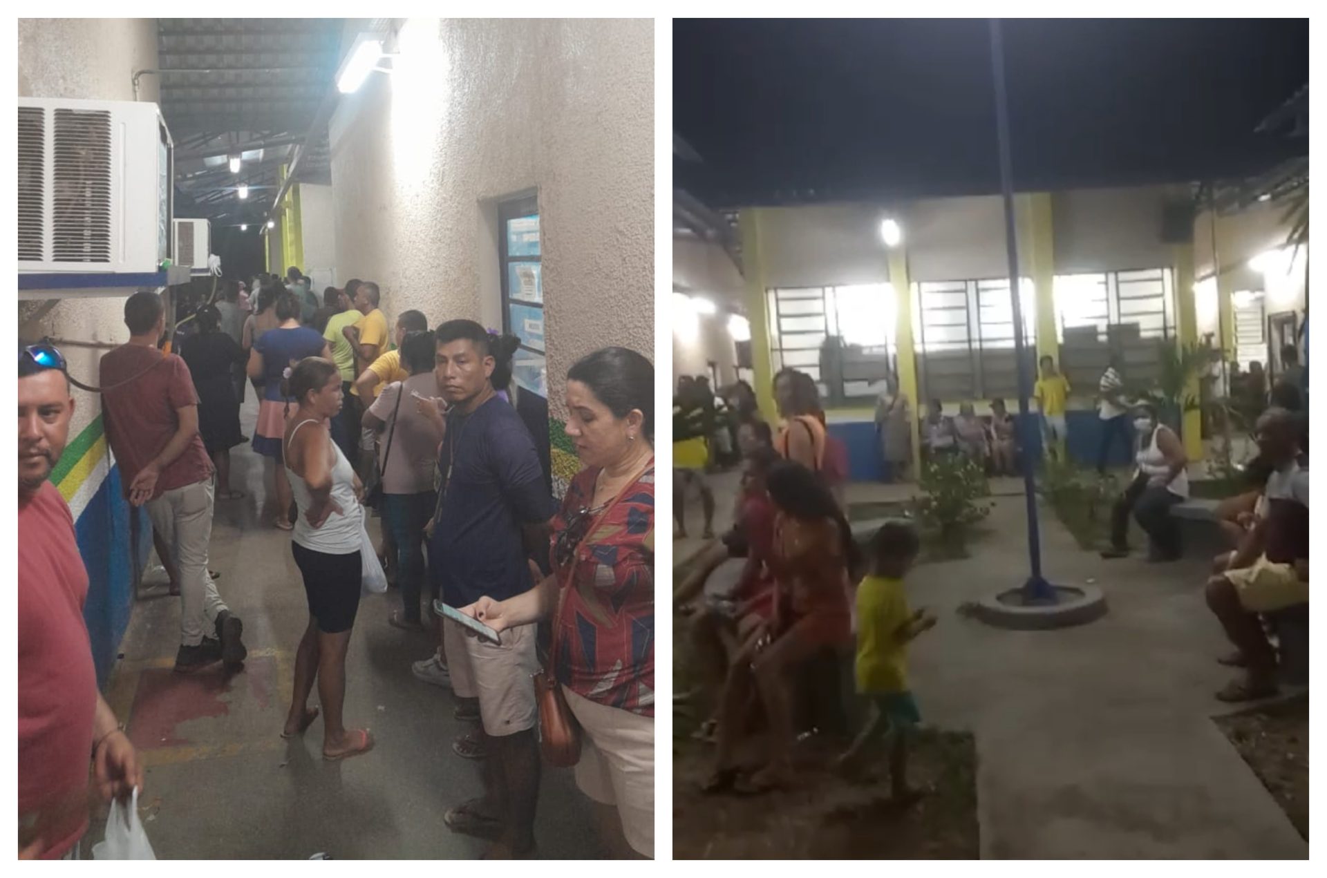 Escola no Centro de Iranduba registrava fila enorme, por volta das 19h - Foto: Reprodução/WhatsApp