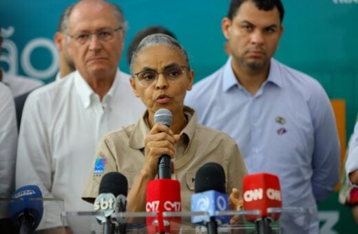 Ministra Marina Silva fala com jornalistas no Amazonas - Foto: Alex Pazzuelo/Secom