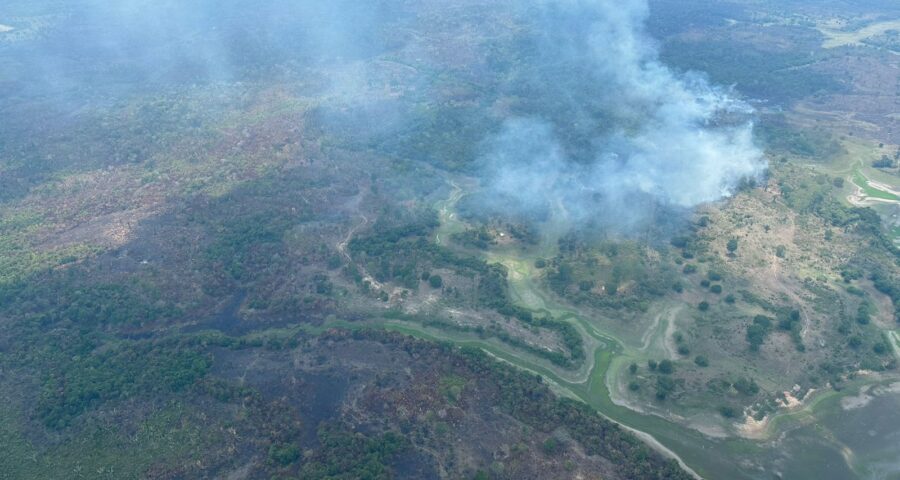 Queimadas em Autazes deixaram Manaus encoberta de fumaça - Foto: Divulgação/PF