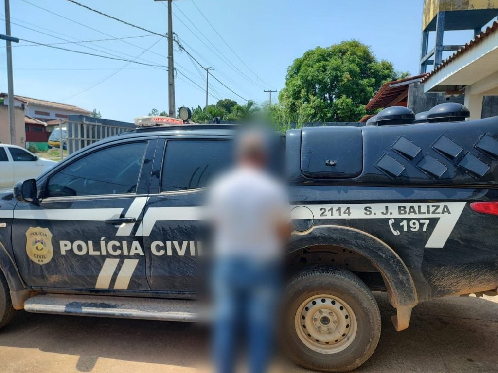 Prisão do pastor E.M.C, e 54 anos, durante a Operação Paz - Foto: PC-RR/Divulgação 