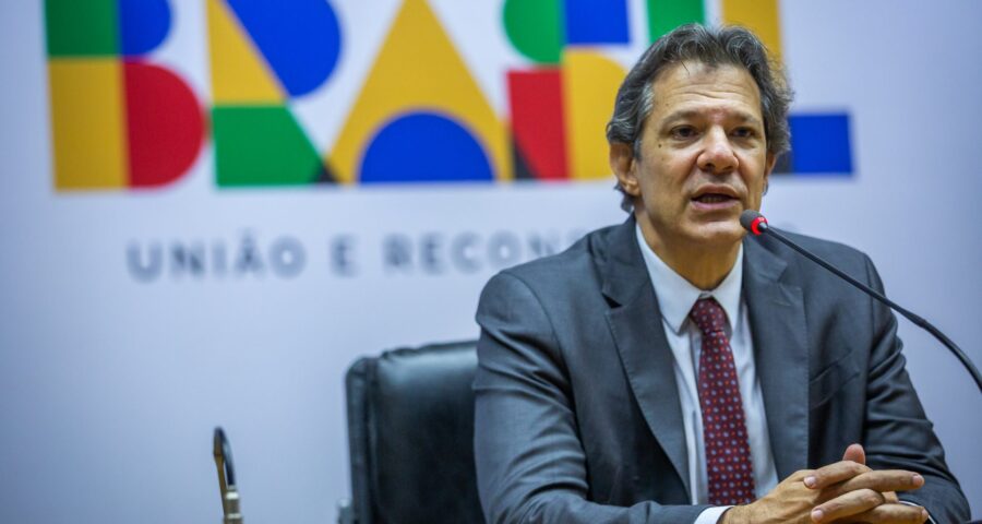 Ministro da Fazenda, Fernando Haddad durante coletiva de imprensa- Foto: Diogo Zacarias/ASCOM/Ministério da Fazenda