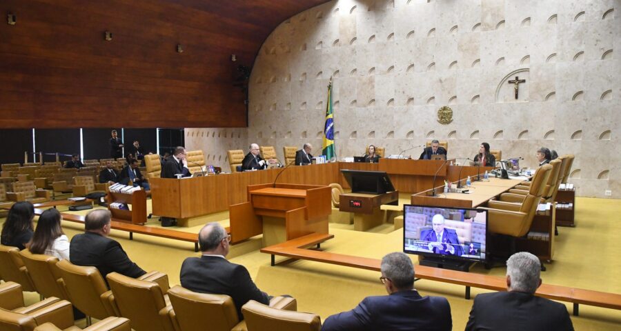 Ministros durante a sessão plenária - Foto: Carlos Moura/SCO/STF