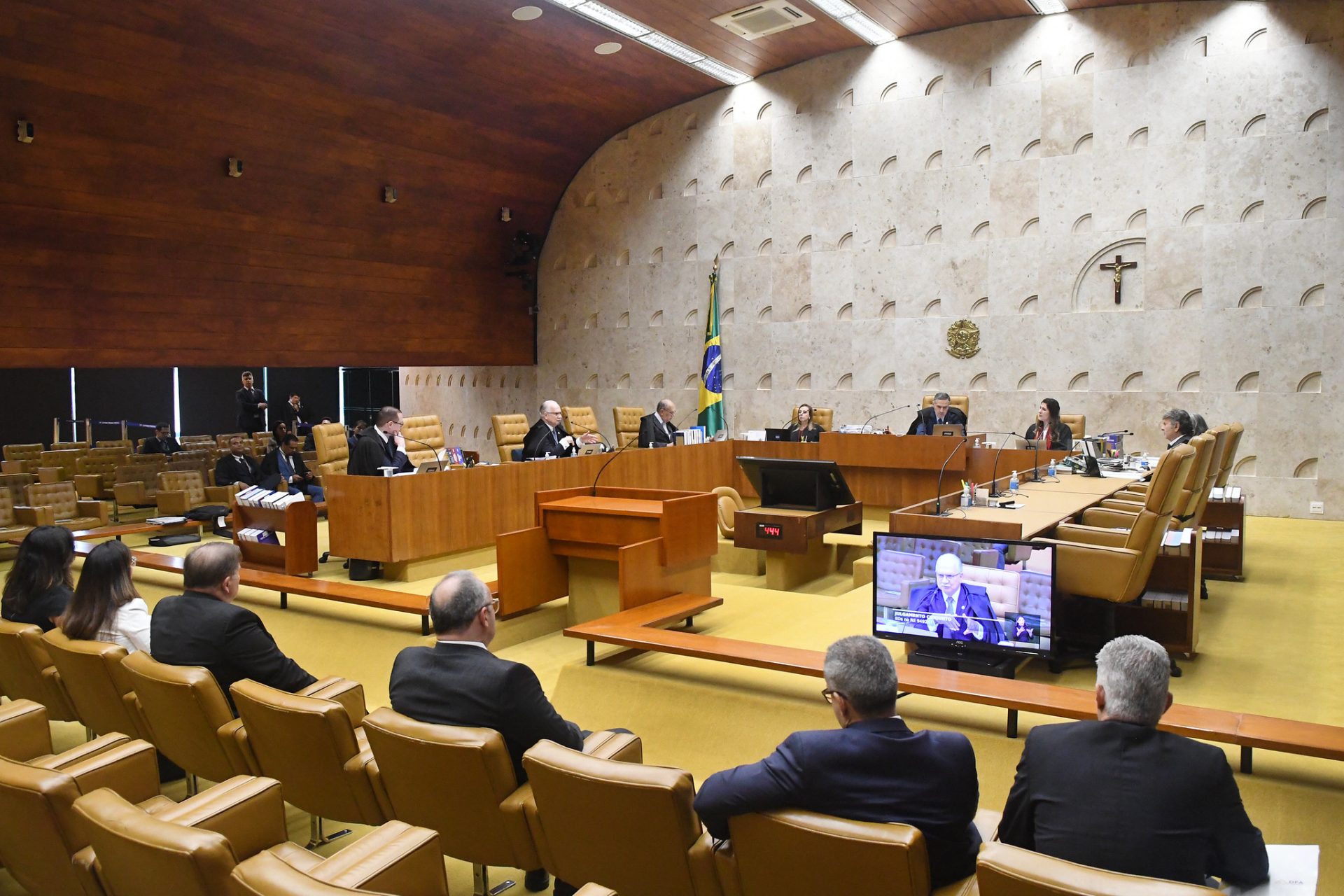 Ministros durante a sessão plenária - Foto: Carlos Moura/SCO/STF