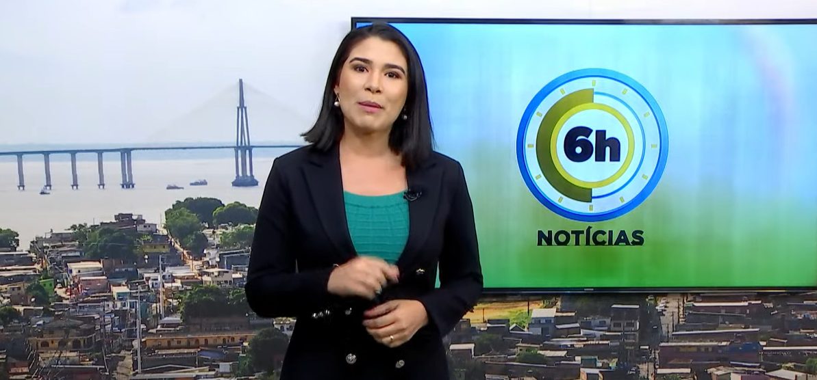 Jornal 6h Notícias foi apresentado por Bárbara Mitoso – Foto: Reprodução/TV Norte Amazonas