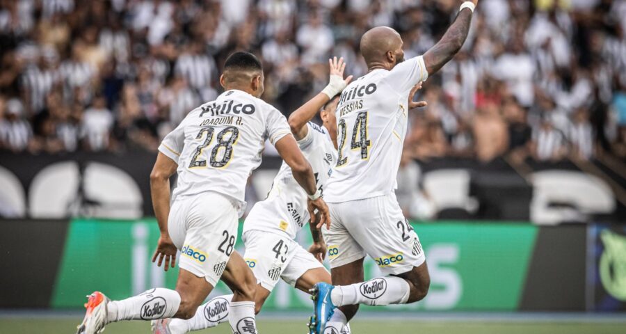 Jogo entre Santos e Botafogo termina em empate com o placar em 1 a 1 - Foto: Reprodução/ X @SantosFC