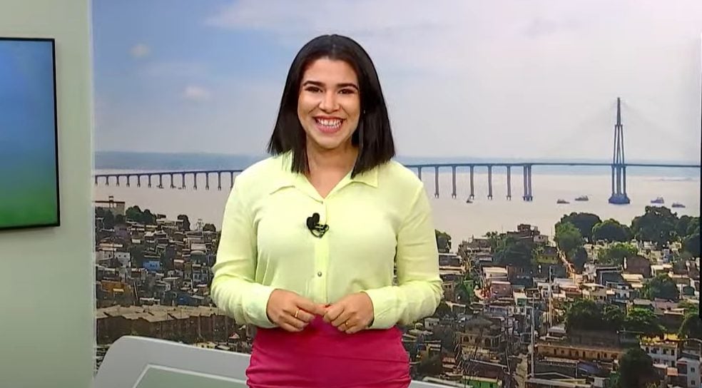 Jornal 6h Notícias foi apresentado por Bárbara Mitoso – Foto: Reprodução/TV Norte Amazonas