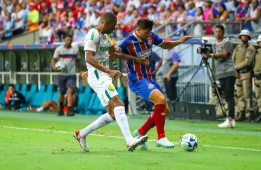 Partida entre Bahia e Cuiabá, pela 33ª rodada do Brasileirão 2023, realizado no Estádio Itaipava Arena Fonte Nova, nesta quinta-feira (09) - Foto: Junior Damasceno/Agência O Dia/Agência O Dia/Estadão Conteúdo