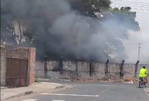 Incêndio no bairro Araceli Souto Maior, zona oeste de Boa Vista - Foto: Reprodução/WhatsApp